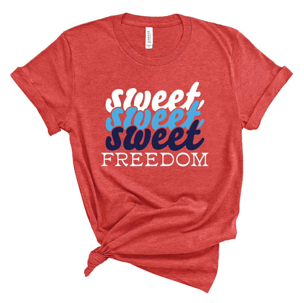 Sweet Freedom Tee in Red Heather