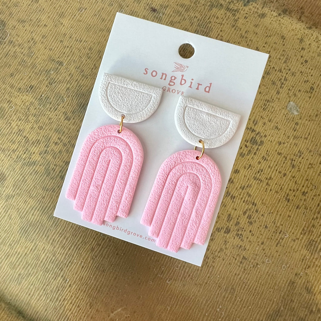 Art Deco Clay Earrings