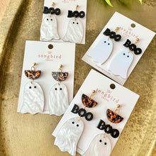 Load image into Gallery viewer, Festive BOO Ghost Earrings
