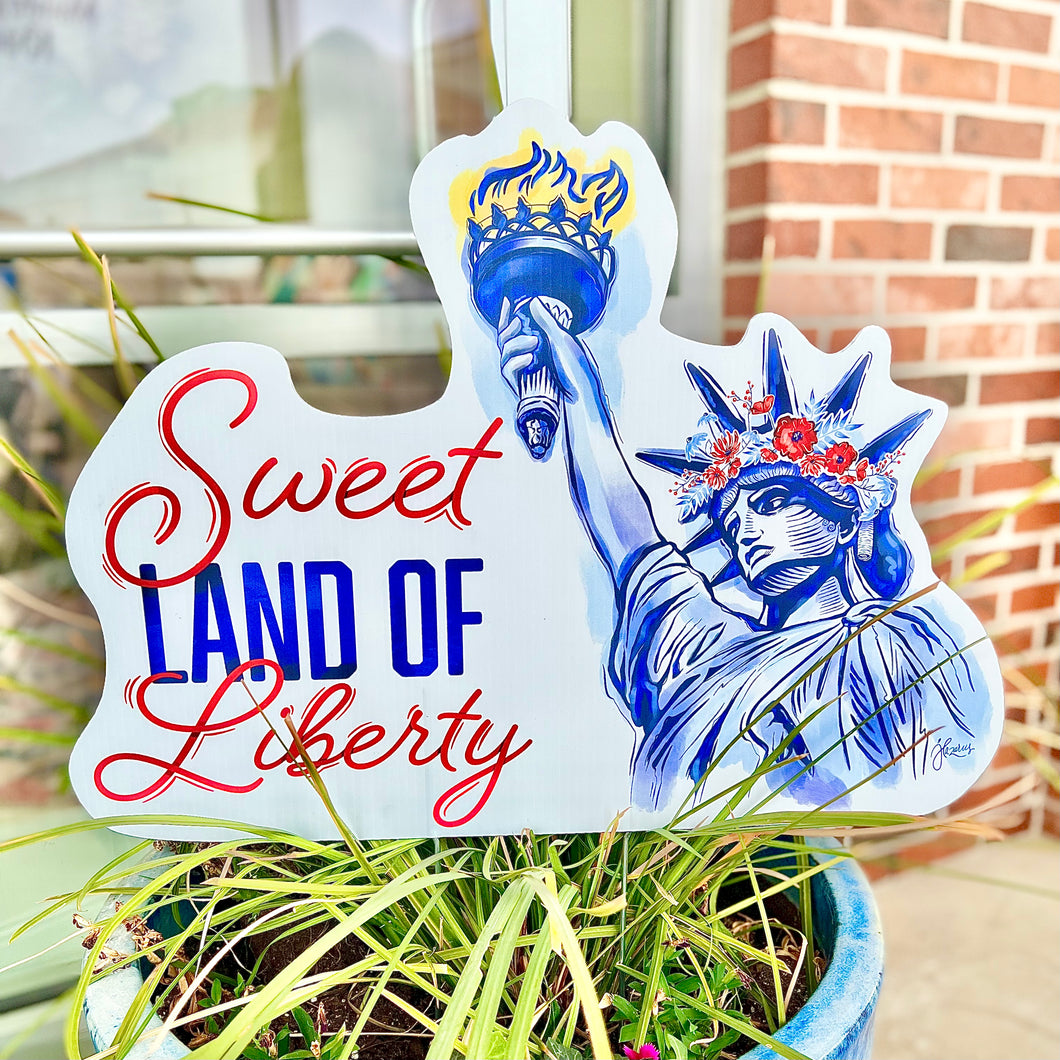 Sweet Land of Liberty Garden Stake