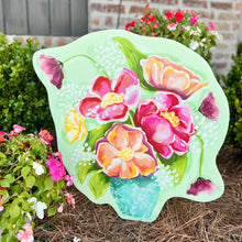 Load image into Gallery viewer, Mint Floral Garden Stake
