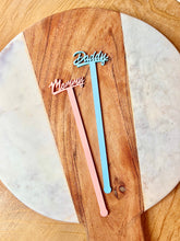 Load image into Gallery viewer, Mommy and Daddy Swizzle Stick-Set of 2

