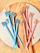 Load image into Gallery viewer, Gender Reveal Swizzle Stick-Set of 10
