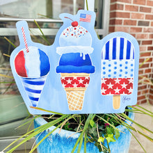 Load image into Gallery viewer, Ice Cream Trio Garden Stake
