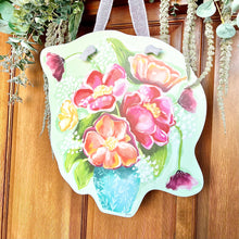 Load image into Gallery viewer, Mint Floral Door Hanger
