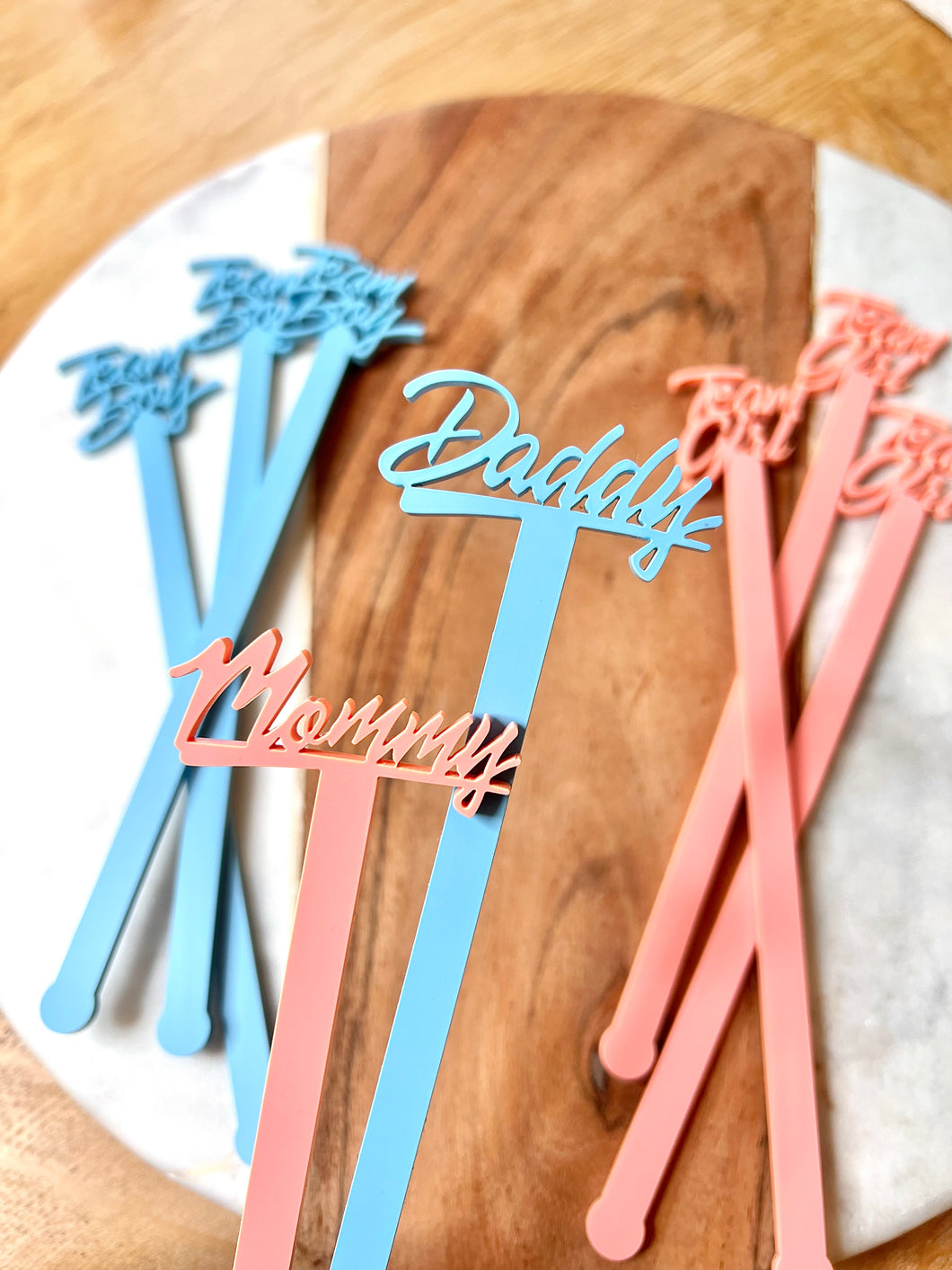 Mommy and Daddy Swizzle Stick-Set of 2